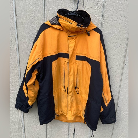 OBERMEYER MENS SKI SNOWBAORD COAT ALL TERRAIN CLOTHING VENTED SNOW SKIRT HOOD - Picture 1 of 6